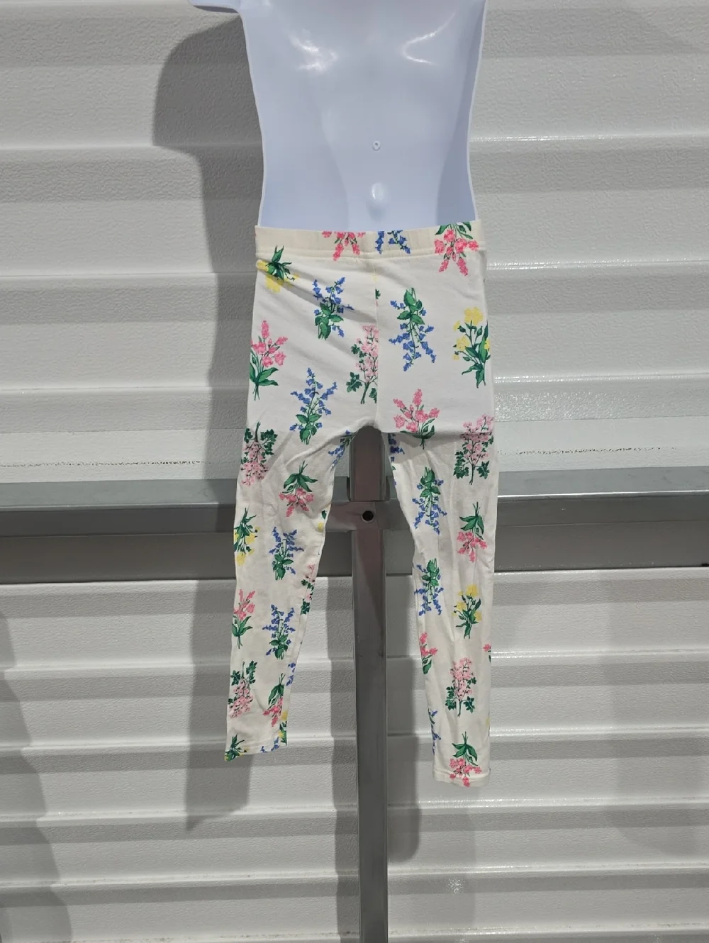 Carter's White Floral Print Girls' Leggings Size 6